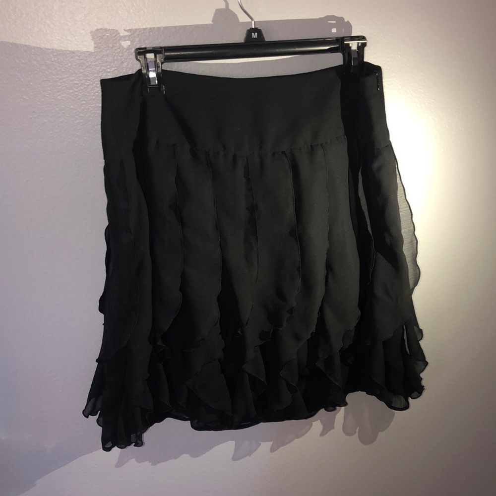 Black mini skirt